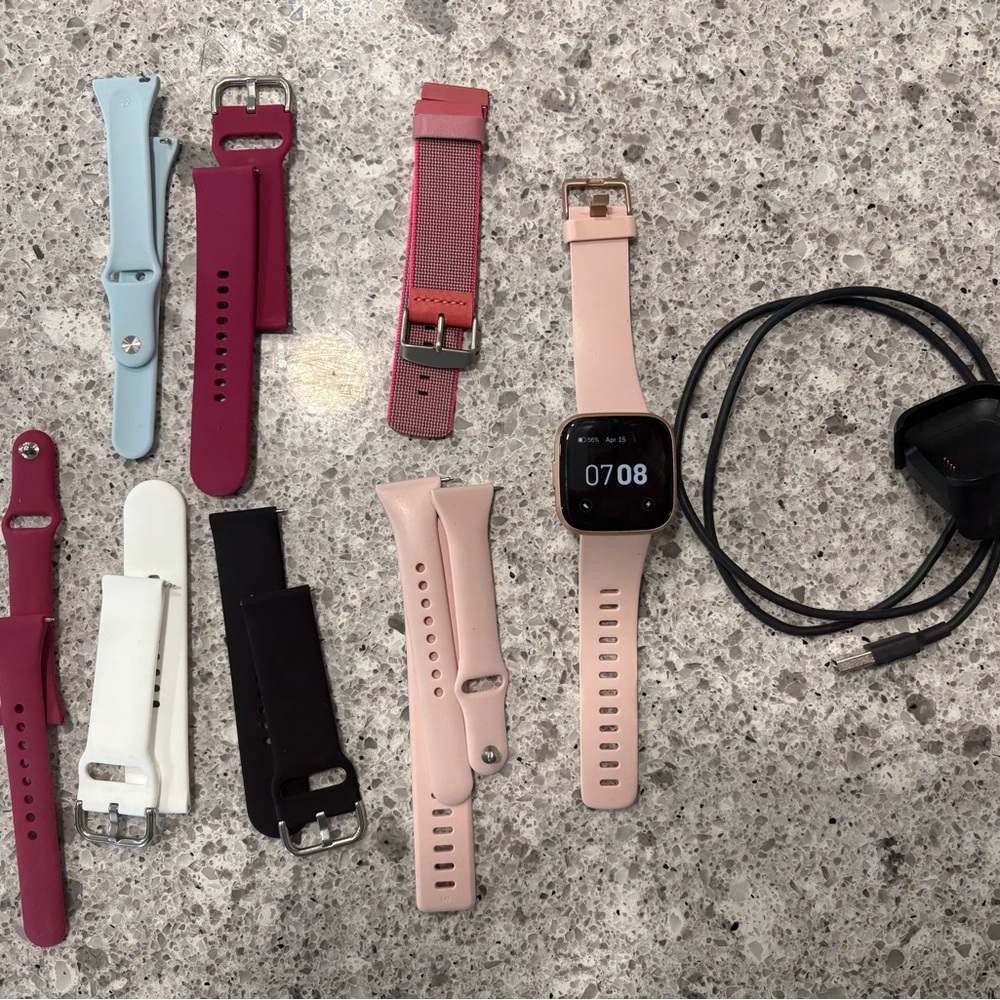 Fitbit Versa 2 Health and Fitness Smartwatch + Extra Bands